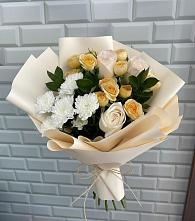 Букет цветов из:  Розы и Хризантемы #REPLACE_PRED# Талдоме