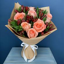 Букет цветов из:  Розы и Альстромерии в Талдоме
