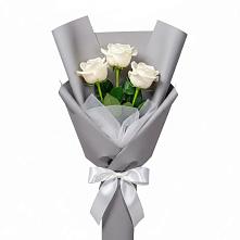 Букет 3 белые розы #REPLACE_PRED# Талдоме