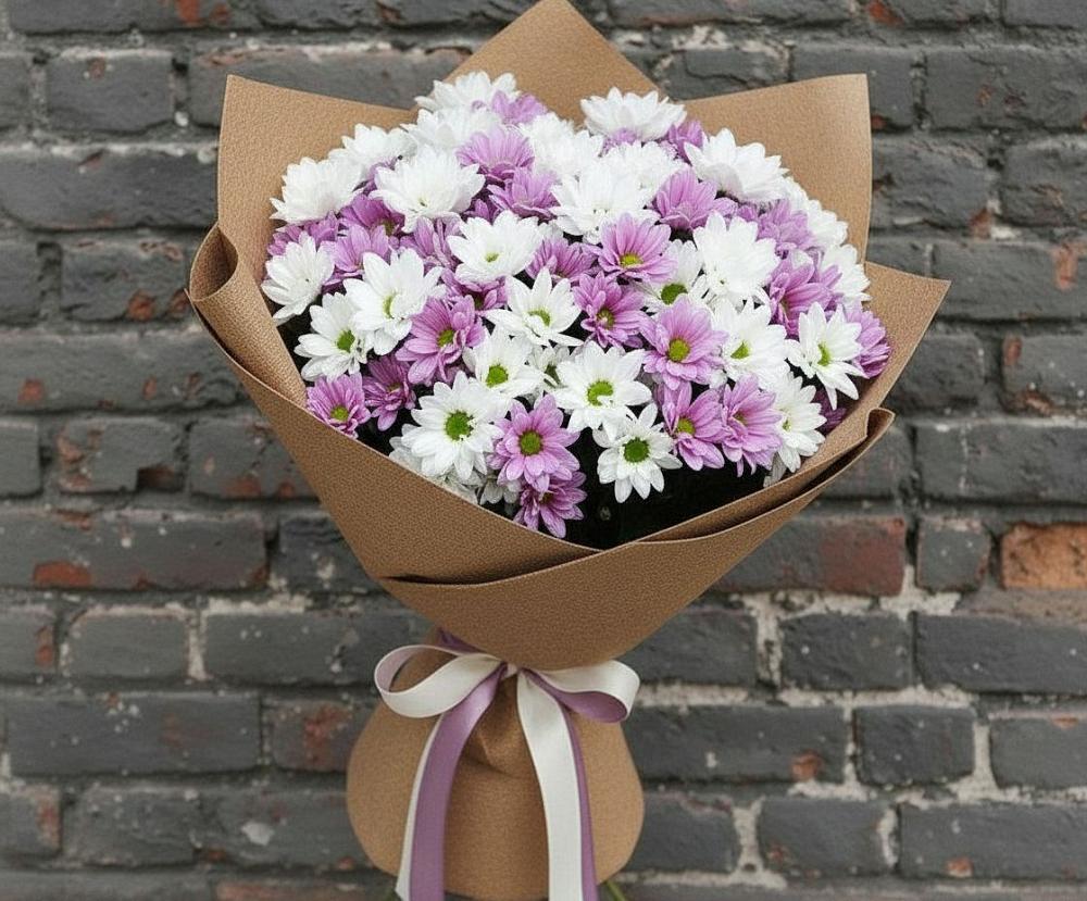 Букет цветов из: Хризантемы в Талдоме