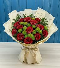 Букет цветов из:  Розы и Хризантемы в Талдоме