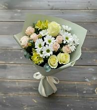 Букет цветов из:  Альстромерии, Розы и Хризантемы #REPLACE_PRED# Талдоме