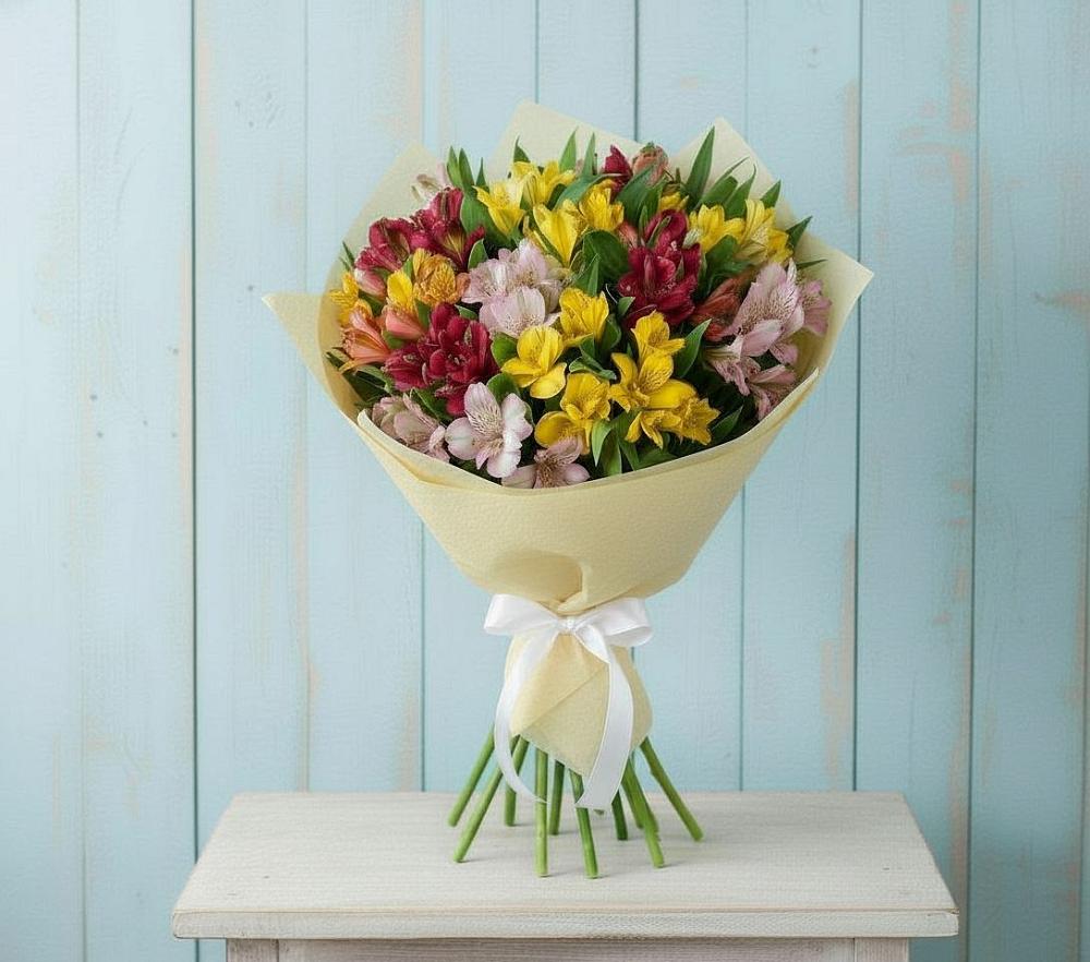 Букет цветов из: Альстромерии в Талдоме