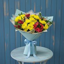Букет цветов из:  Альстромерии и Хризантемы в Талдоме