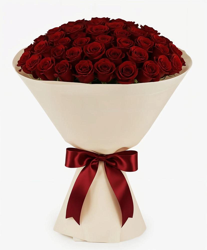 Букет 101 Бордовая роза Блэк Бакарра в Талдоме