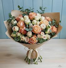 Букет цветов из:  Альстромерии и Розы #REPLACE_PRED# Талдоме
